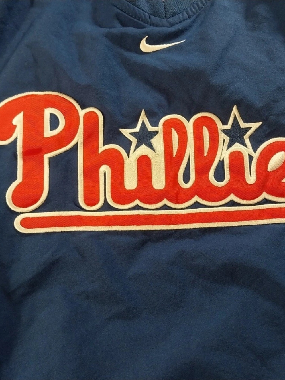 Vintage 90s Nike Team Center Swoosh Philadelphia Phillies Pullover Windbreaker - Picture 2 of 13